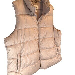 Old Navy Puffer Vest Womens XXL Pink Plus Casual Warm Comfy Fleece Lined
